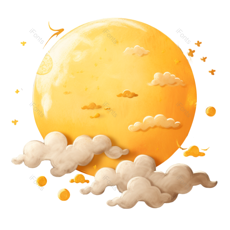 月亮图片,中秋月亮元素,PNG,免抠素材